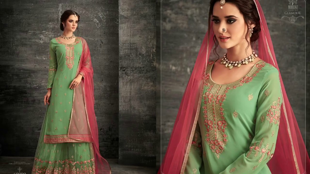 2019 latest beautiful gharara !beautiful gharara designs ! Sharara wedding designs India !