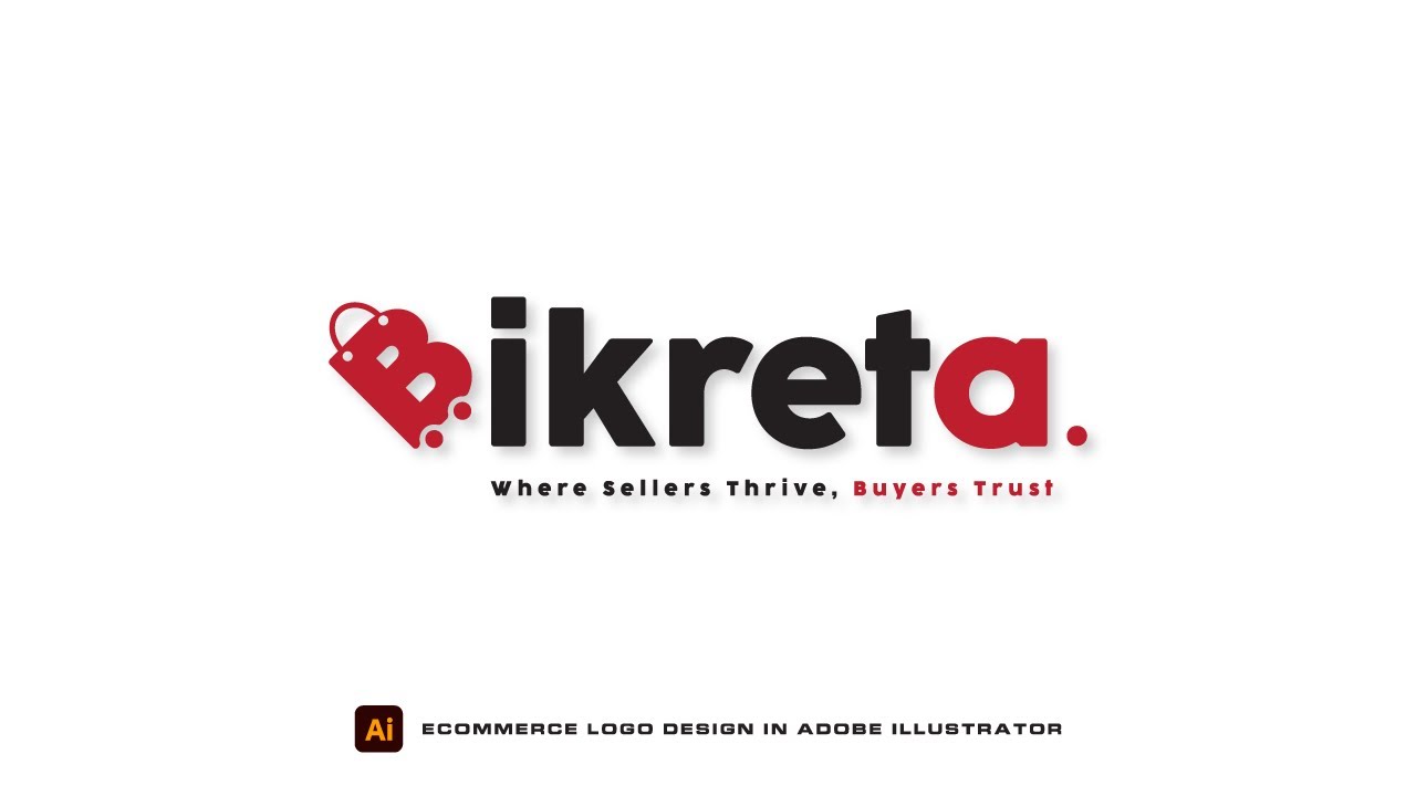 How to Create a CUSTOM Ecommerce Logo Design! | Adobe illustrator