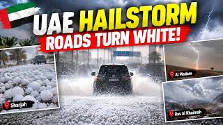 UAE Hailstorm Hits Sharjah & Ras Al Khaimah | Valleys Flow After Heavy Rain | World News