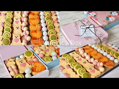 3日間かけて作る本気の春のクッキー缶🌸5種類のクッキーでお祝い事にもぴったり✨〜Spring cookies box〜のサムネイル