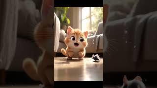 Tiny Hunter vs Mouse 🐱🐭 #animation #loop