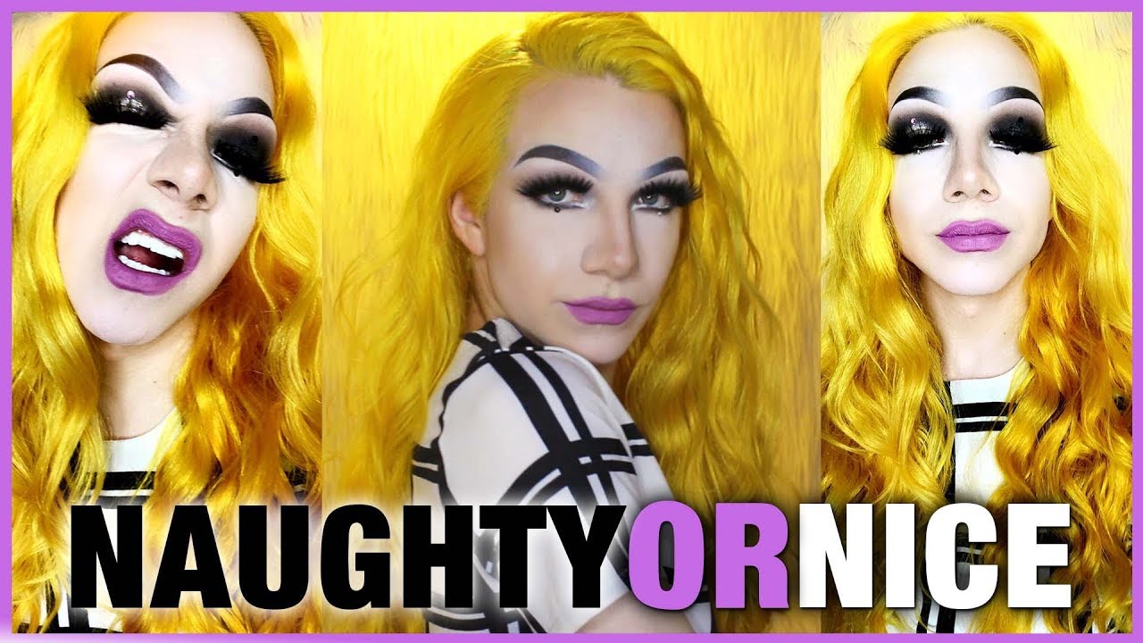 Glittery NAUGHTY OR NICE Drag Queen Makeup Tutorial YouTube