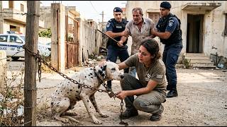 Abused Dog Rescue: Starved Spotted Dog Saved by Police—Survived Days Without Food, Finally Safe Now!
