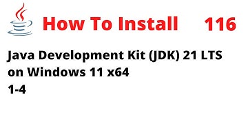 How To Install Java Development Kit (JDK) 21 LTS on Windows x64 11