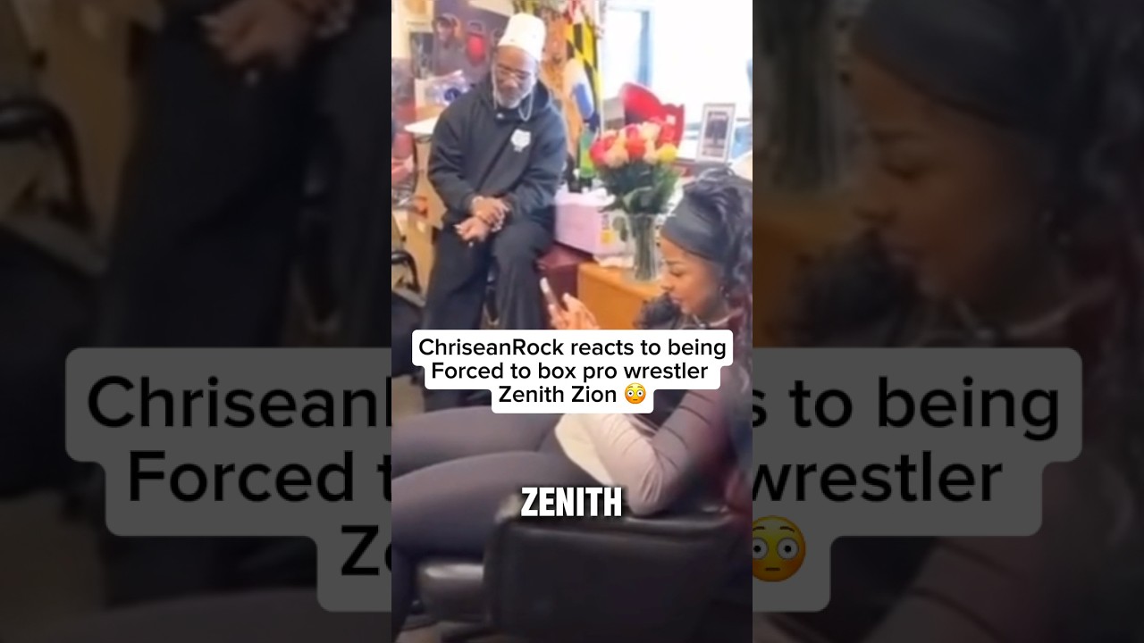 ChriseanRock reacts to being forced to box pro wrestling Zenith Zion