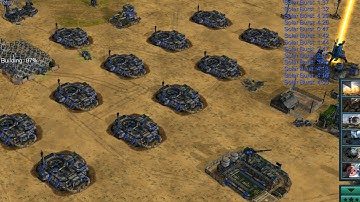 ECA - Command & Conquer Generals Zero Hour : Rise of the Reds - 1 vs 4 HARD AI