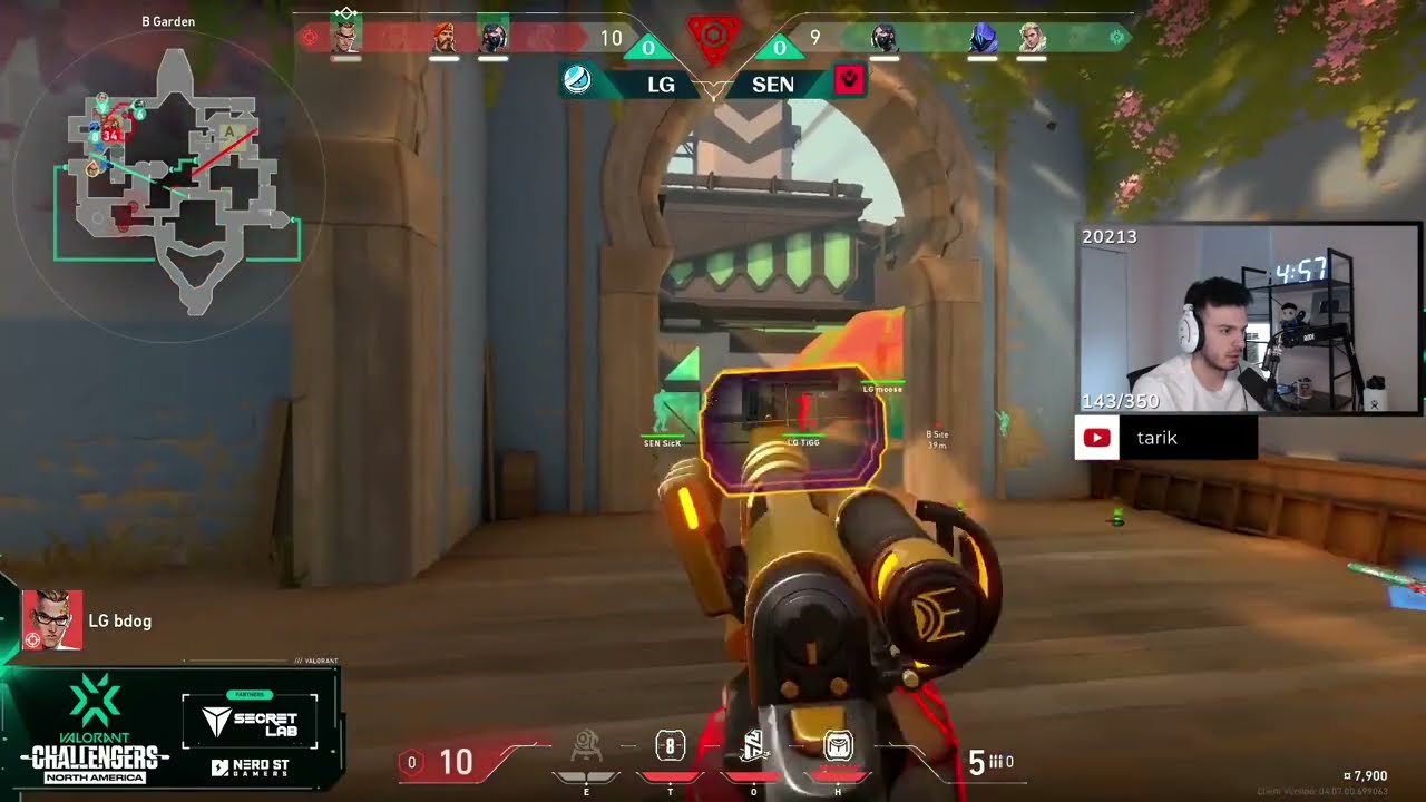 Tarik Reacts To LG Bdog INSANE ACE Against Sentinels YouTube