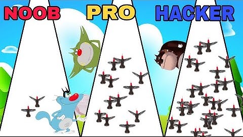 Noob vs pro vs hacker in Mosquito| Oggy Jack and Bob| Tiroti Gaming