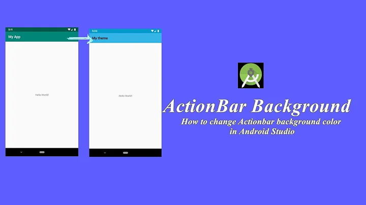 How to change action bar background color in Android Studio