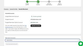 Connect  app to GMC ( Google Merchant Center ) screenshot 2