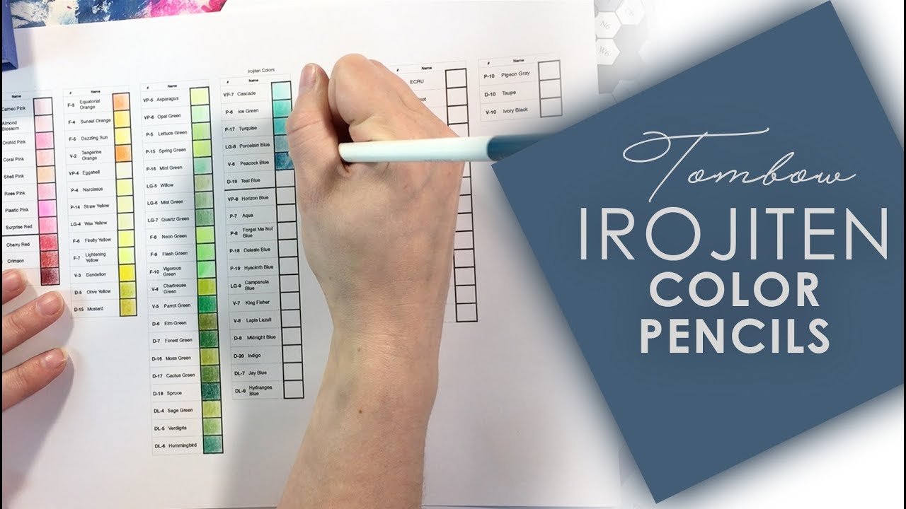 Tombow Irojiten Color Chart