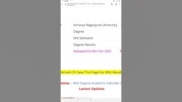 Anu Bsc 4th sem, 6th sem results declared