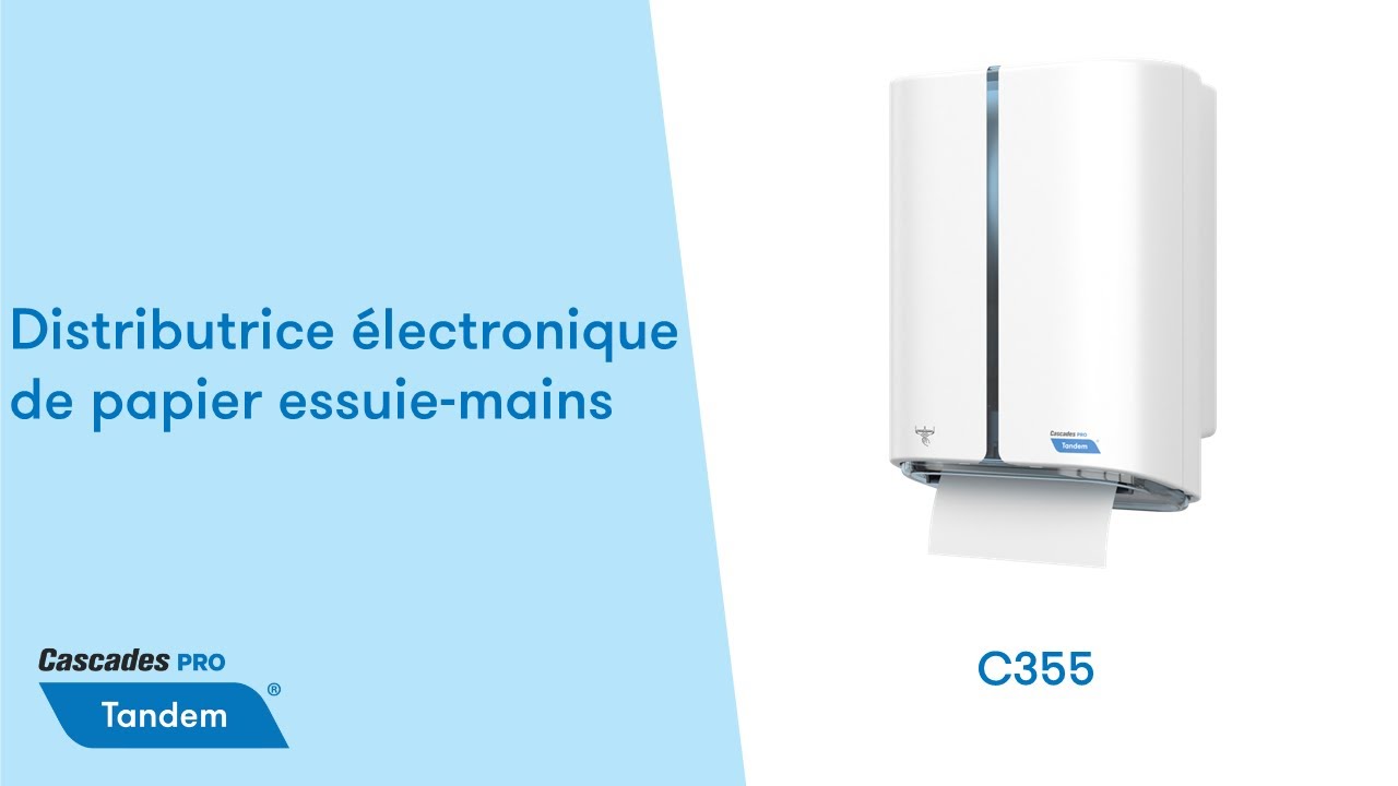 Distributrice électronique de papier essuie-mains (C355) | Cascades PRO Tandem