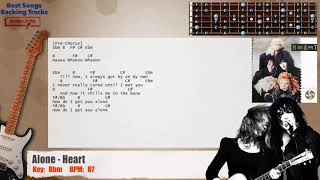 🎸 Alone - Heart Guitar Backing Track with chords and lyrics