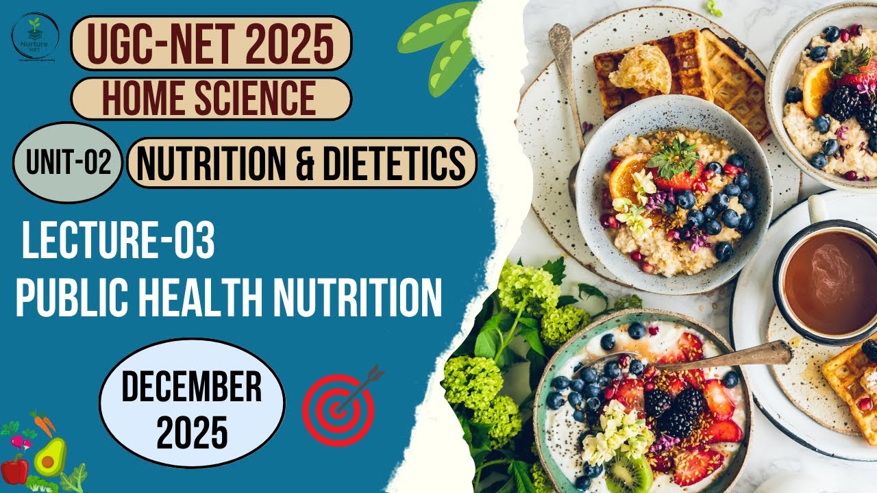 UGC-NET Home Science| Unit-2 Nutrition & Dietetics |Lecture-03 Public Health Nutrition