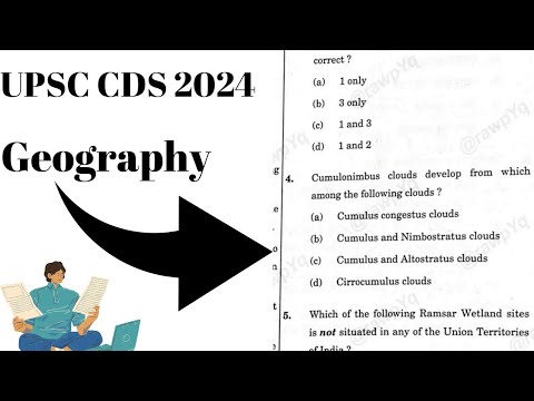 CDS 2024 (2 ) Geography paper analysis || Source of Questions || detailed explanation || UPSC PYQS