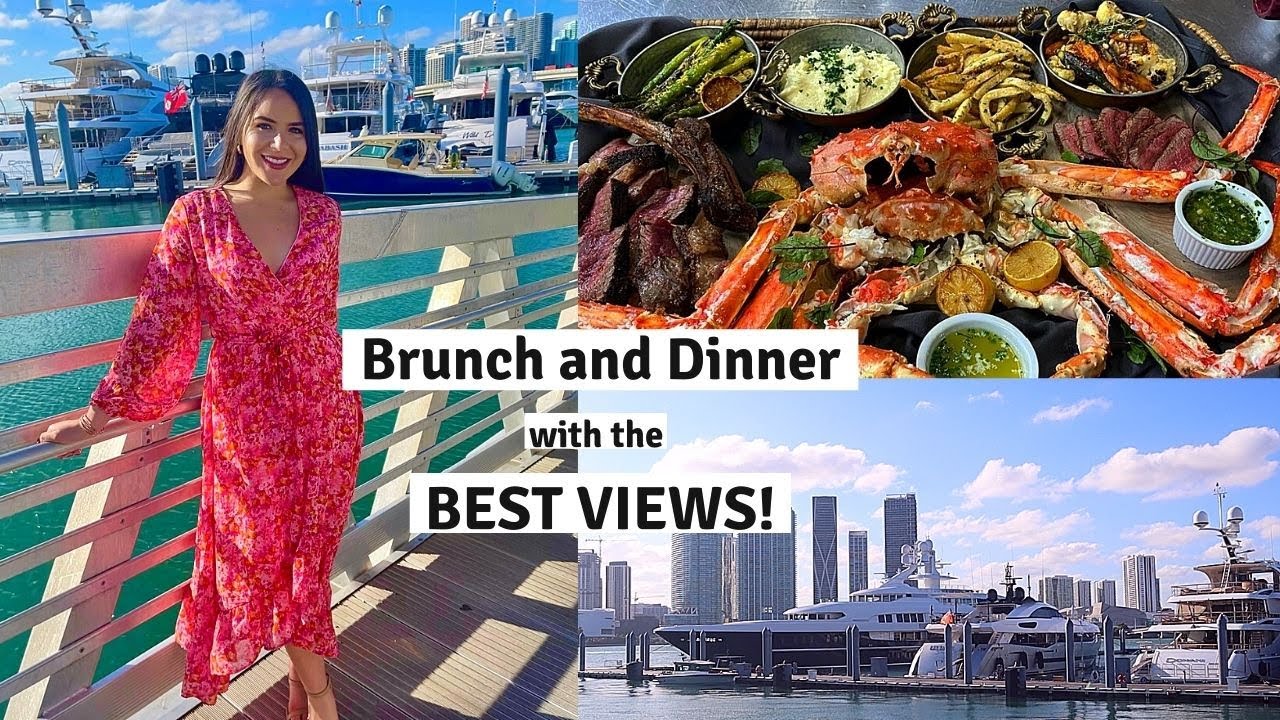 Restaurant is INSIDE MEGA-YACHT MARINA! Iconic view in Miami! The Deck
