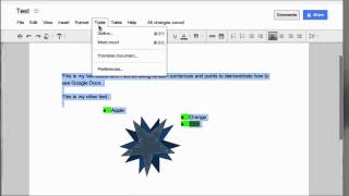Using the Tools Menu in Google Docs