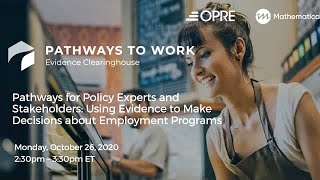 Using Evidence to Make Decisions about Employment Programs