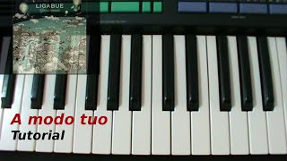 Video thumbnail of "[ITA] A modo tuo (Ligabue cover) Tutorial piano"