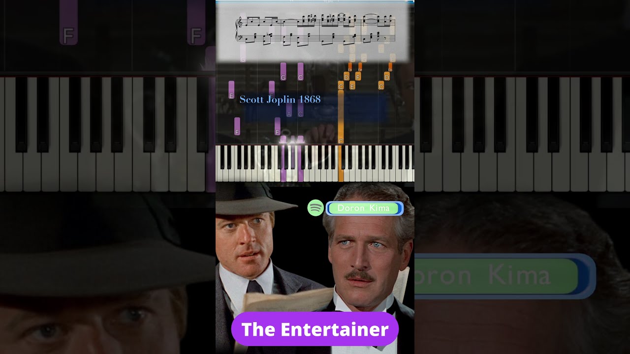 The Entertainer Scott Joplin Cinematic Piano Tutorial Pianotutorial Ragtime