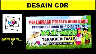 Banner PPDB TK/Paud 2x1 meter gratis cdr