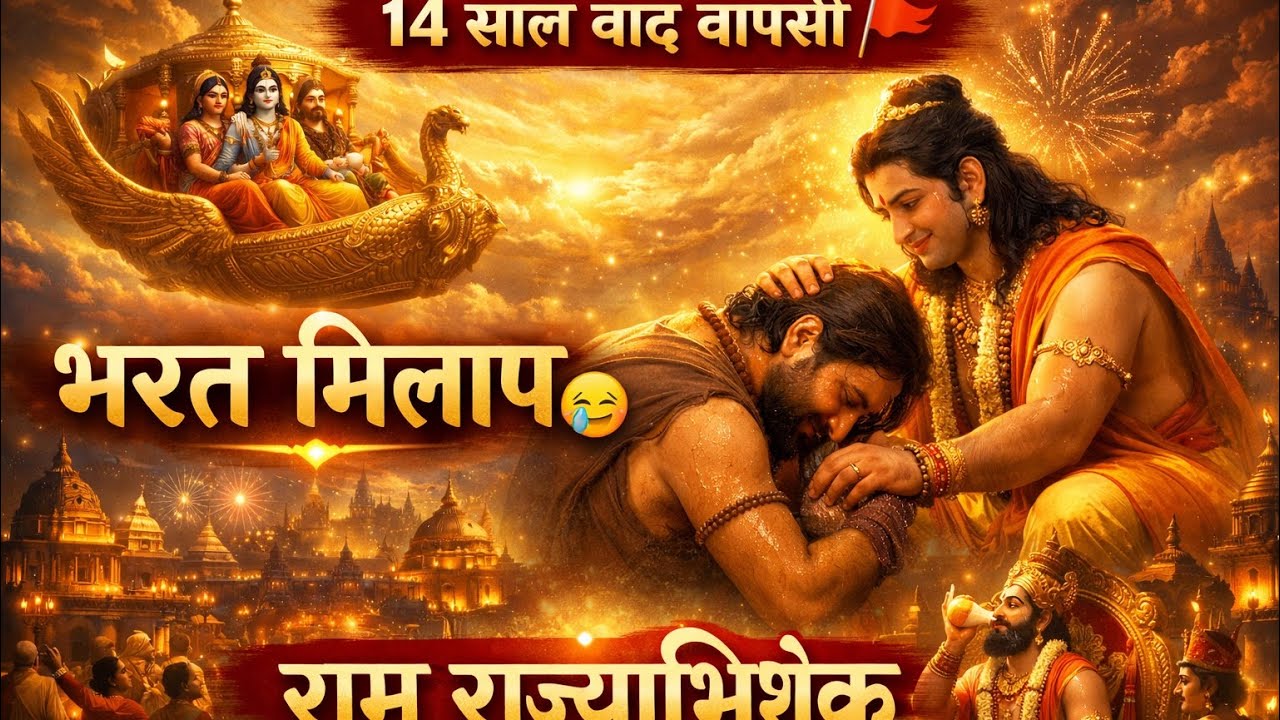 जय श्रीराम | भरत मिलाप का दिव्य दृश्य | राम का अयोध्या आगमन | Ram Rajyabhishek Song #RamReturns