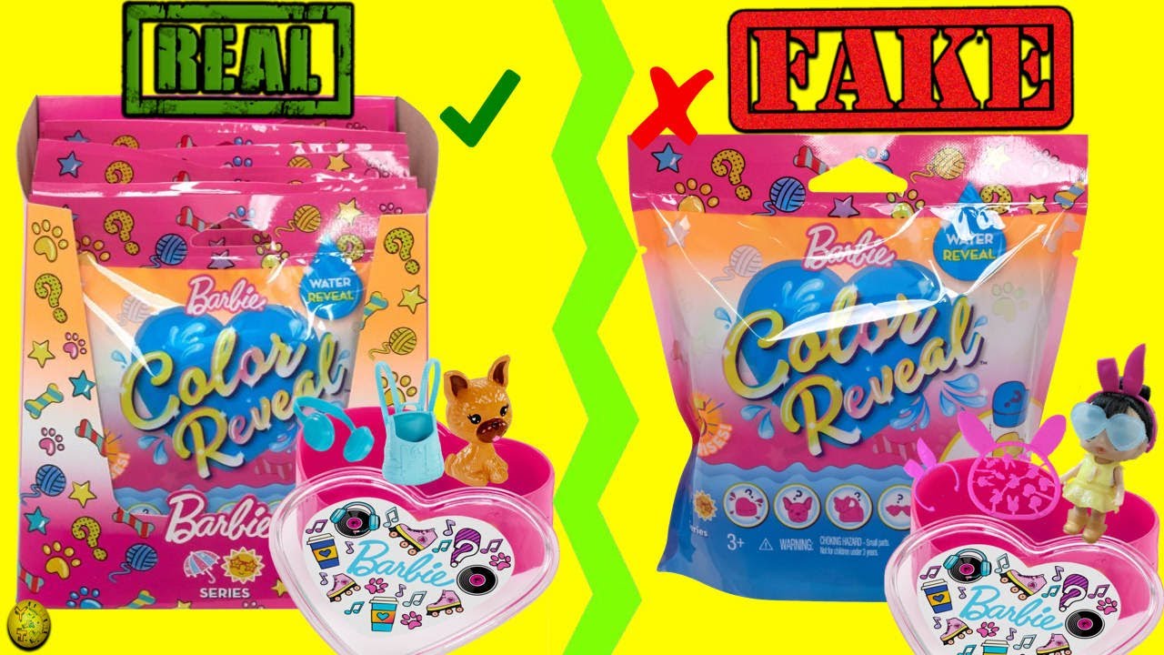Barbie color reveal fakes or lol surprise fakes!? Unboxing weird fake toys 
