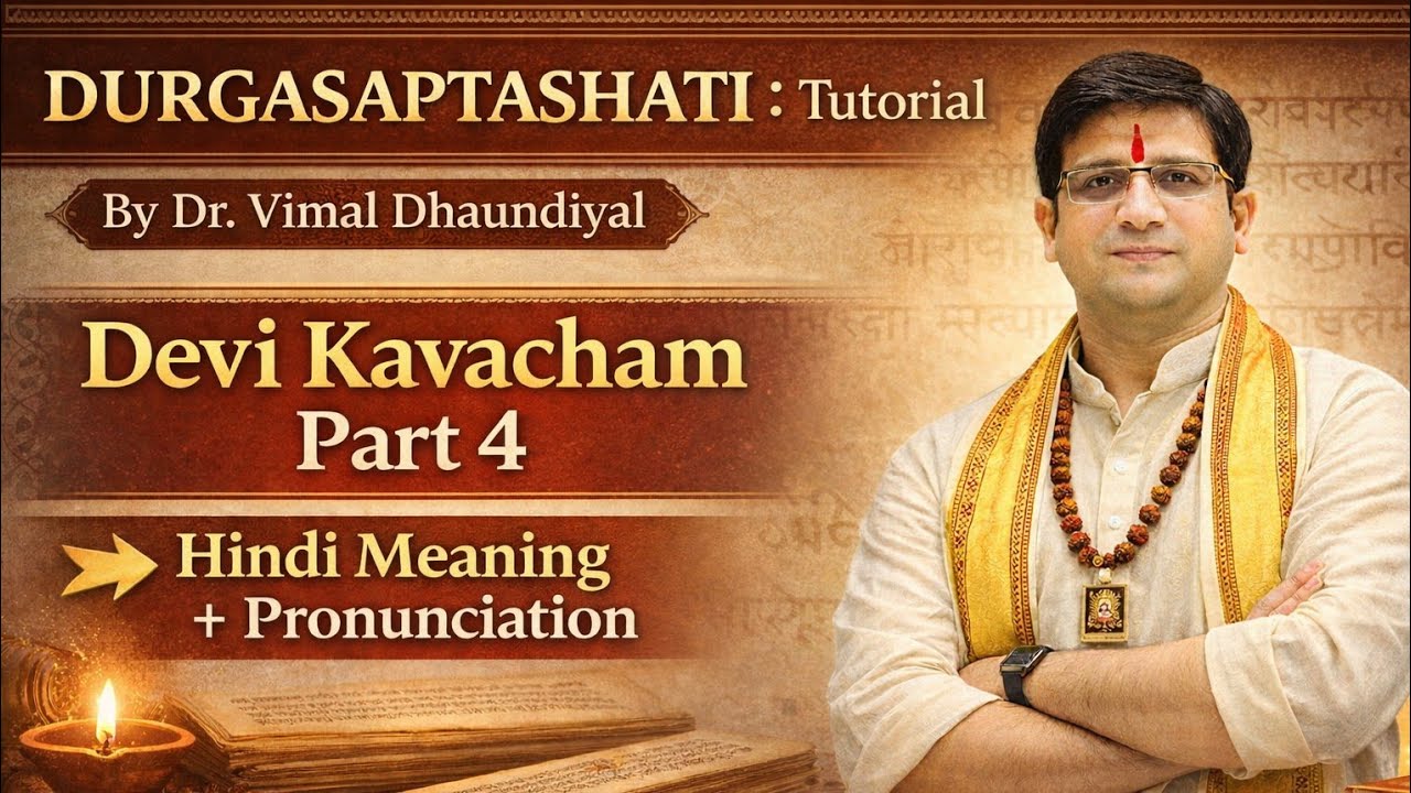 देव्या:कवच भाग 4/दुर्गासप्तशती हिंदी अर्थसहित Devi kavach दुर्गाकवचम्/कैसे पढें/#durgasaptsati 