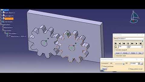 Spur gears CATIA Kinematics