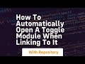 How to automatically open a toggle module when linking to it