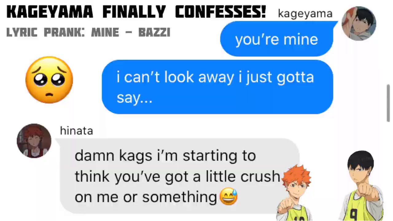 kageyama finally confesses to hinata! + haikyuu texts