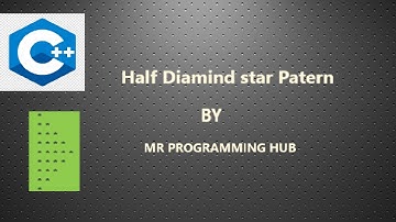 Half Diamond Star pattern in C++