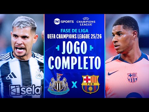 NEWCASTLE 1X2 BARCELONA | JOGO COMPLETO | FASE DE LIGA | CHAMPIONS 2025-26