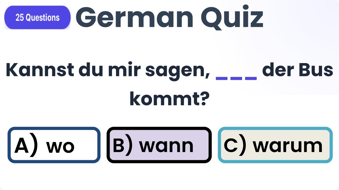 Wo? Wann? Warum? — German Quiz EVERY Learner Gets Wrong!