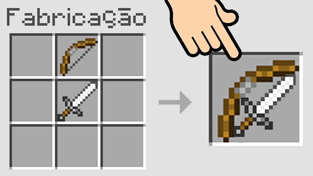 COMO FAZER O NOVO ARCO-ESPADA NO MINECRAFT !!! - YouTube