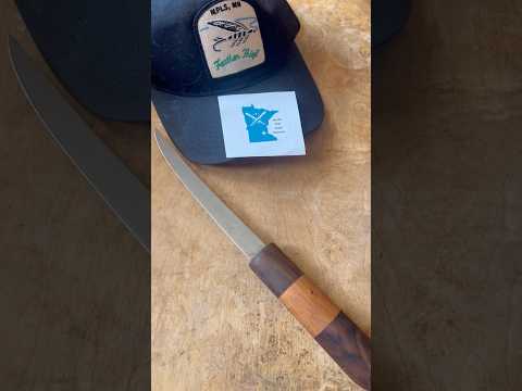 Fillet Knife. Walnut and Cherry Handle.