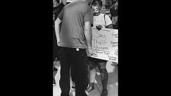 Portrait of courage: Samantha Francine protests peacefully while standing up to an angry Montana man