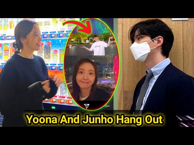 Lee Junho and Im Yoona Hanging Out together in the street of Seoul Dating in real life class=