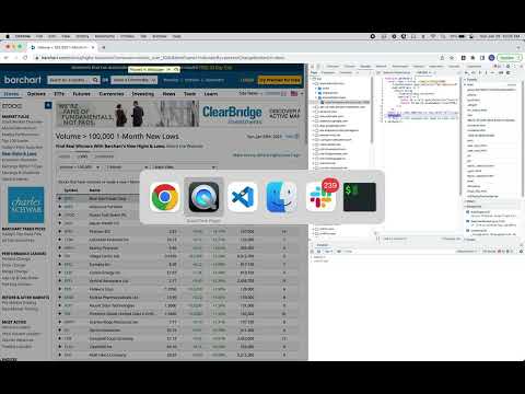 Table Capture didn't work on BarChart.com, but George doesn't quit.