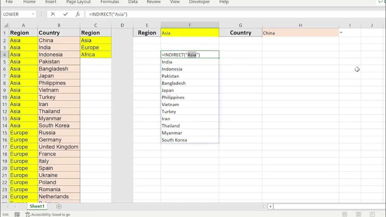EXCEL How to create a dependent list box in excel YouTube