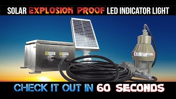 Solar Powered Explosion Proof LED Indicator Light - Inline Switch