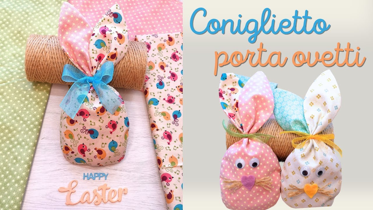 Porta ovetti di Pasqua fai da te, cartamodello gratuito 🐣🐤 Easter Bunny treat bag tutorial