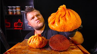 ГИГАНТСКИЕ ЖАРЕНЫЕ ХИНКАЛИ, ХЭШБРАУН. ASMR MUKBANG, АСМР МУКБАНГ, 먹방, 大食い, たべる