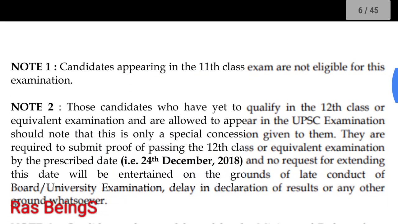 UPSC NDA-I Online Form 2018