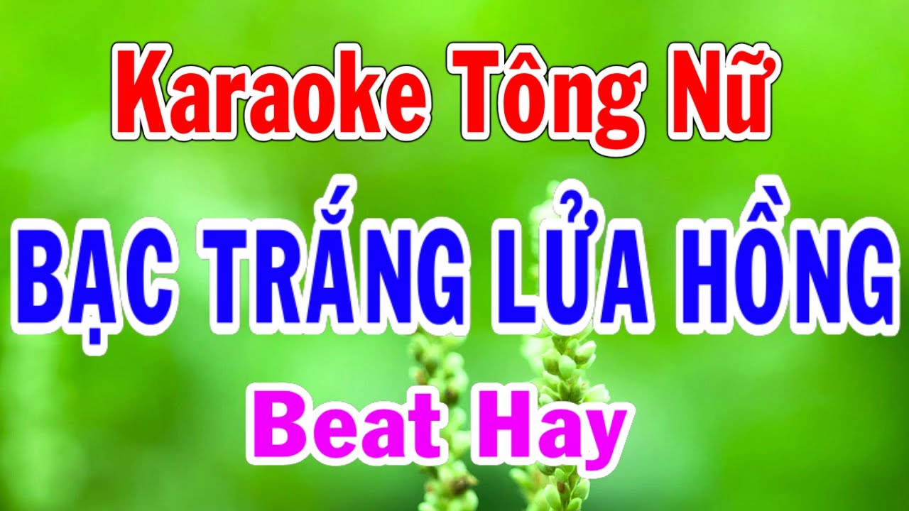 Bạc Trắng Lửa Hồng Karaoke Tông Nữ Thành Lý Organ