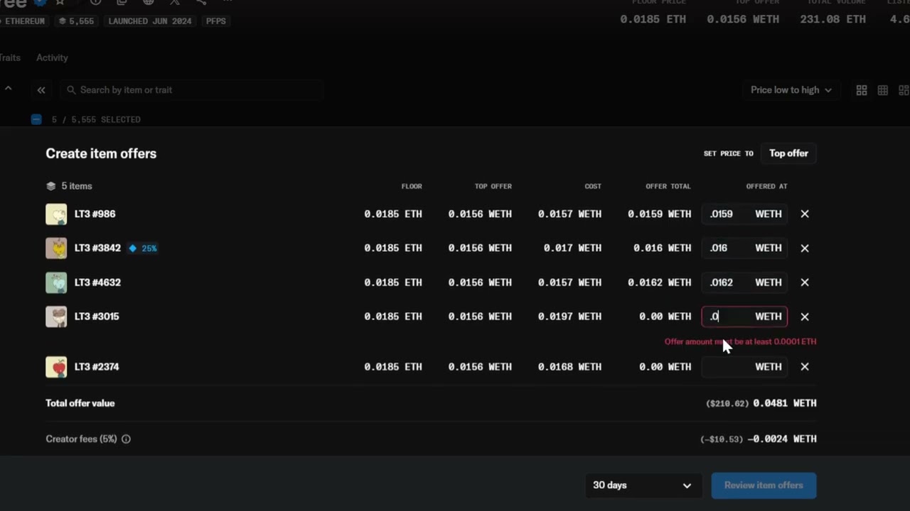 OpenSea's Bulk Offer Tool Just Went Live