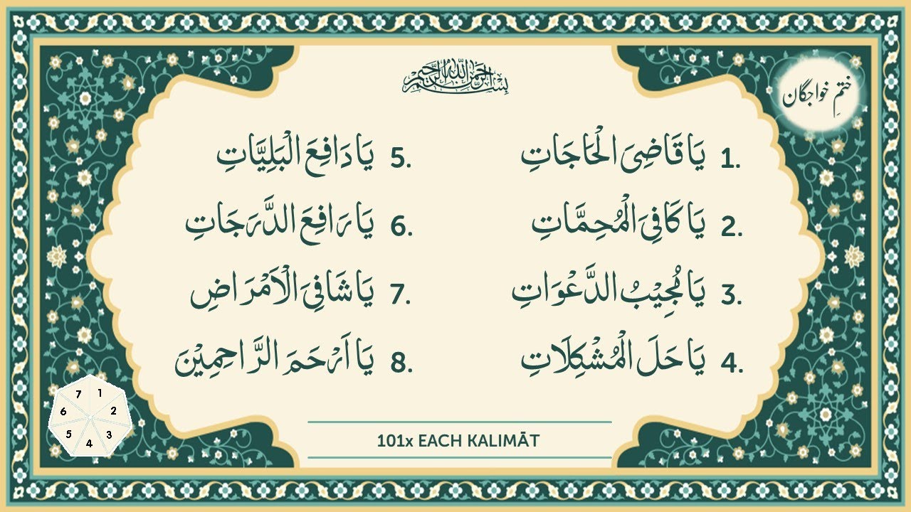 Step 7 Zikr Kalimats 101x Each Khatm E Khawajgan 7 Of 7 Youtube