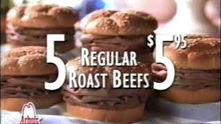 Arbys 5 Beef Sandwiches For 595 2000s Commercial 2002