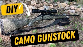 DIY CAMO GUNSTOCK | CONSIDER THIS BEFORE REPLACING YOUR STOCK | SPONGE CAMO | RUGER AMERICAN RIFLE